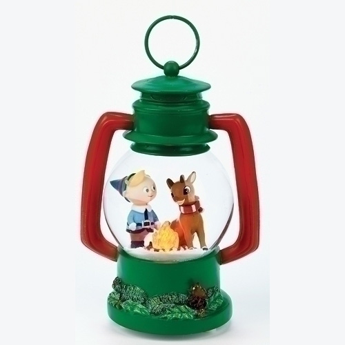 Rudolph, Lantern Shaped LED Glitter Dome, Hermie and Rudolph