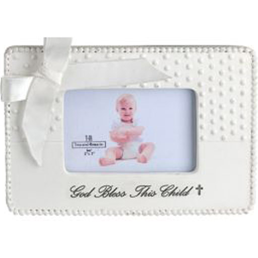 Baby Photo Frame, God Bless This Child Bow
