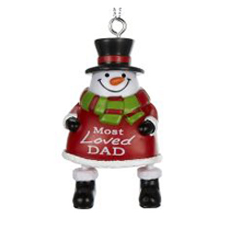 Ganz, Most Loved Dad, Jingles Snowman Ornament