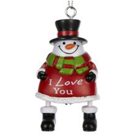 Ganz, I Love You, Jingles Snowman Ornament