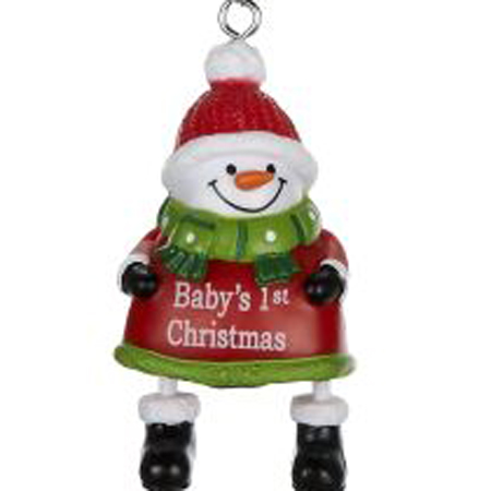 Ganz, Babys 1st Christmas, Jingles Snowman Ornament