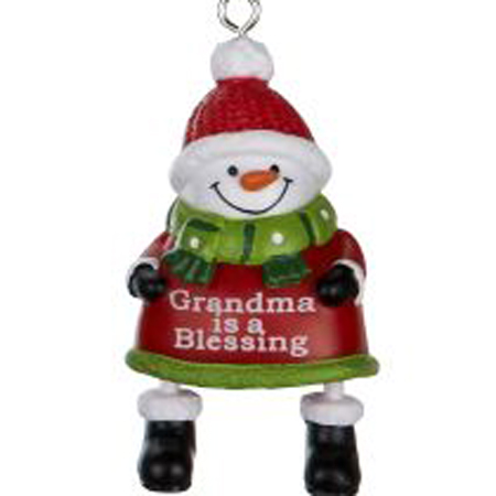 Ganz, Grandma Is A Blessing, Jingles Snowman Ornament