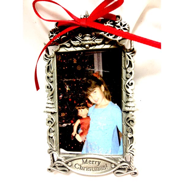 Merry Christmas Snowflake Picture Frame With Easel