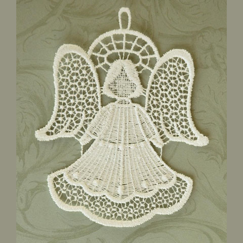Christmas Angel Macrame Ornament by Heritage Lace
